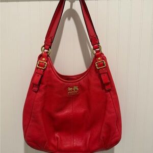 vintage coach bag cherry red❤️🐆